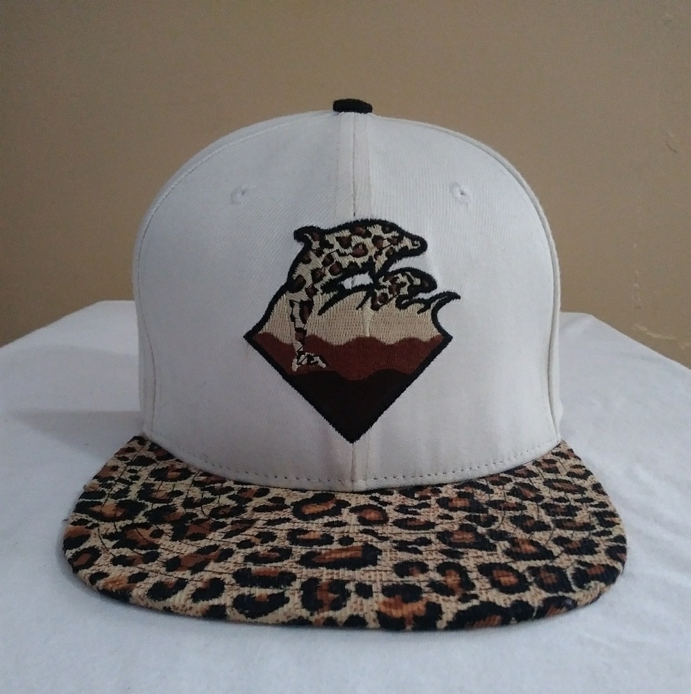 Pink Dolphin White Leopard Strapback